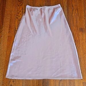 LC Lauren Conrad Size Medium Pink Satin Style Slip Skirt